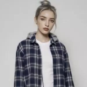 코코로안 후드집업 체크셔츠 체크남방 가을아우터 후드집업 체크셔츠