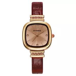 큐브 사각 여성 여자 가죽 정장 패션 학생 손목 시계 여자시계 여성시계 손목시계