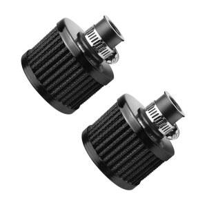 Hbxdeco 2PCS 범용 공기 필터 밸브 커버 브리더 필터, 12mm 냉기 흡입 통풍구 크랭크케이스 브리더, 자동차 및 오토바이 액세서리(블랙)
