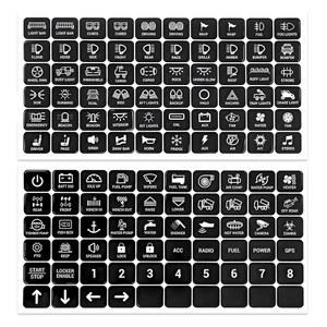 KBAEY 120 PCS 카 데칼 스티커, 그래픽 텍스트 자동 로커 스위치 라벨, 대시보드 보트 RV 트럭용 범용 방수 토글 패널 스티커 (4, 가로)