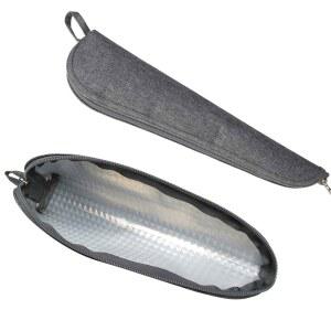 Aosbos 여행 도구 세트 휴대용 식기 파우치 재사용 가능한 실버웨어 가방 스테인리스 스틸 빨대 젓가락 나이프 포크 및 작업용 스푼 홀더 벤투 박스 도시락 가방, 회색