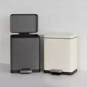 예쁜휴지통 매장 카페 인테리어 401스텐 무소음 페달 휴지통 15L