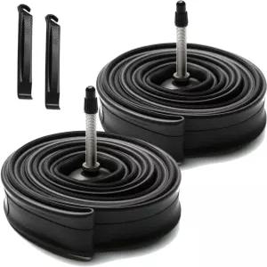 700x38c/700x40c 자전거 튜브 FV48mm 프레스타 밸브 2팩 로드 내부 타이어 레버 프리미엄 부틸 고무 자갈