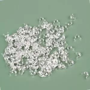 누름볼 올챙이캡 실버 비즈공예부자재 200개입 925실버펜던트 실버참 은참