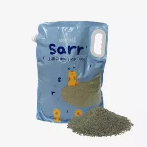 고양이 고양이모래 모래 벤토나이트모래 벤토나이트 사르르 8L 더스트프리 가는입자 6kg 고양이모래