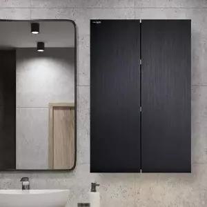 [콩심팥심]HL500A 600x800 블랙욕실장 욕실수건장 화장실수납장