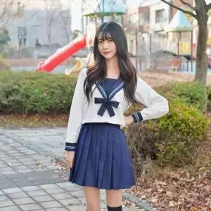 [콩심팥심]얼음공주 화이트 세라복 세트 (긴팔)