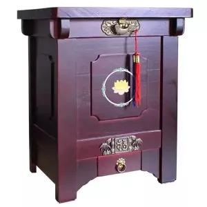 [콩심팥심]오동나무 상감 원목뒤주 20KG 쌀통 쌀보관함 쌀독