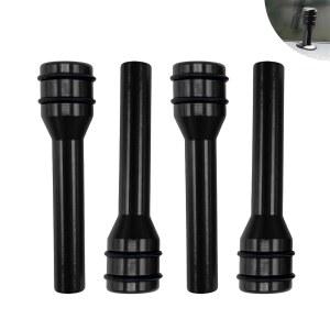 송곳 4 PCS 자동차 내부 도어 잠금 노브 풀 핀 커버, 금속 긁힘 방지 녹 안전 래치, 수정된 개인 맞춤형 상태 버튼 장식 자동차용 범용(블랙)