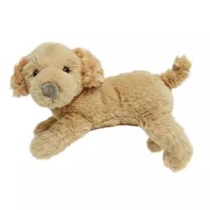 손인형 엎드린 브라운 강아지