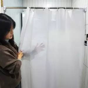 [콩심팥심]방수샤워커튼 불투명 욕실커텐 화이트 180x180