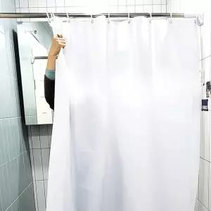 [콩심팥심]불투명 욕실커텐 화이트 방수샤워커튼 80x180