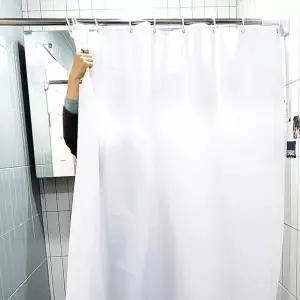 [콩심팥심]불투명 욕실커텐 방수샤워커튼 화이트 150x180