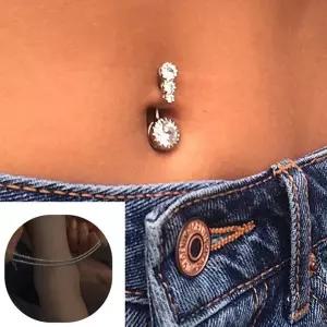 시크한 배꼽 피어싱 s925실버 발지 세트