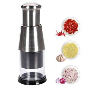 수동 마늘 다지기 분쇄기 휴대용 음식 슬라이서 야채 요리 스테인리스 스틸 식품 애호가와 직원을 위한 것입니다