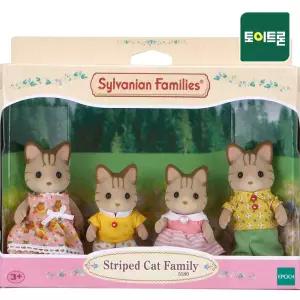 [실바니안공식] 5180-줄무늬 고양이 가족