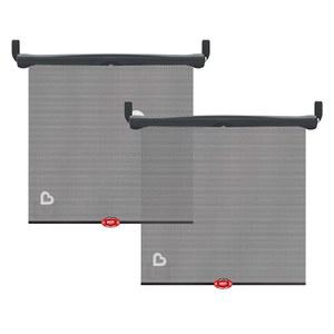 열 경보 기능이 있는 먼치킨 브리카 선 세이프티 카 창문 그늘막, UVA/UVB 광선 차단, 2팩, 블랙