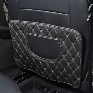 자동차시트 뒷자석매트 차량용 하단 시트보호 킥매트 블랙아이보리