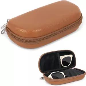 워마코 듀얼 안경 케이스 파리 2인용 하드 쉘 여성용 휴대용 여행용 더블 선글라스 정리함
