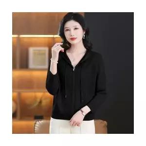 여친 니트 가을 얇은 카디건 래쉬가드 상의 러블리 겉옷 집업 후드 솔리드 가디건 다올1