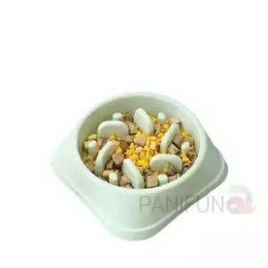 [반려] 네모 밥그릇 애견 슬로우 급여용 그릇 반려견 사료 식사용 식기 강아지