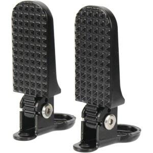 테일클 1쌍 자전거 뒷 페달, 미니 접이식 페그, 8mm 알루미늄 합금 미끄럼 방지 발판, 산악 E-자전거용 퀵 릴리스 발판 페달(블랙 및 실버)