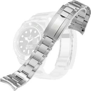 HiCycle2 Rolex GMT 데이저스트 잠수함용 시계 밴드 스트랩 교체 남성용 방청 솔리드 스테인리스 곡면