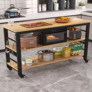 바퀴달린 조리대 이동식 보조 주방카트 홈바 식탁 워크테이블
