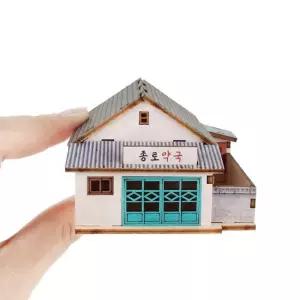 DIY 나무 모형 조립 키트 그때 그 시절 미니 종로약국 YM596