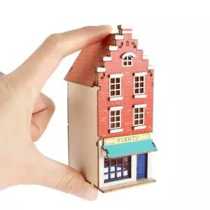 DIY 나무 모형 조립 키트 미니 카페 드 유럽 비엔토