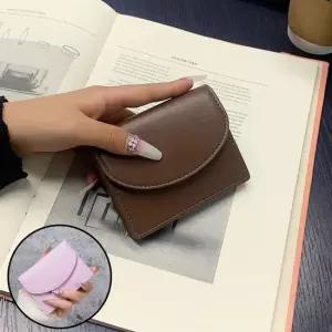 대용량 3칸 여성 심플 반지갑 카드 동전 지갑 버클 여자단지갑 여자반지갑 여자가죽지갑