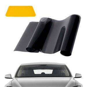 Rislobx 자동차 선바이저 스트립 틴트 필름, 차량용 윈드실드 윈도우 선쉐이드용 유니버설 전면 태양광 보호 스티커(50% VLT)