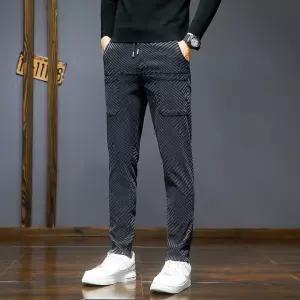 남성바지 가을 스트라이프 고탄 6포켓 캐주얼 팬츠 주니어 스트링 코디 심쿵직구