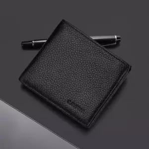 남자 반지갑 40대 중년선물 지퍼있는 비건레더 중지갑 2컬러 남성반지갑 남자지갑반지갑