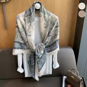 봄가을 꽃나무 여사님 빅사이즈 사각 빈티지 레트로 무늬 숄 스카프 숄형스카프