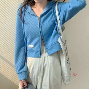 투웨이 숏 집업 코디 봄여름가을 모자 크롭 후드티 숏모자ijk723