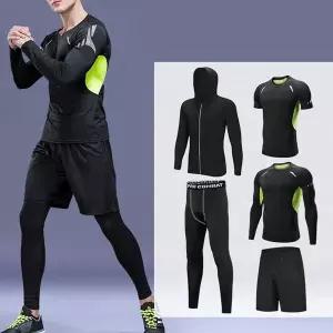 [셀러에이드]배색 트레이닝복 세트 상의 반바지 레깅스 스포츠웨어