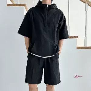 남자 상하의세트 밑단스트링 운동복 아노락 후드 여름qrs212