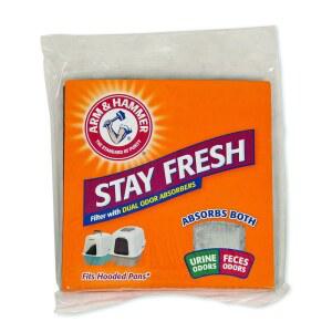 이중 냄새 흡수기가 있는 Arm & Hammer 범용 고양이 쓰레기 필터, 후드 팬, 1팩에 맞습니다