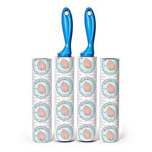 매머드 보푸라기 롤러-엑스트라 대형 롤러, 롤러 2개와 리필 2개, 롤당 90장, 반려동물에게 완벽한 시트(총 360장 추가)