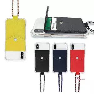 갤럭시A10E 투명방탄 목걸이 카드 가죽abc680