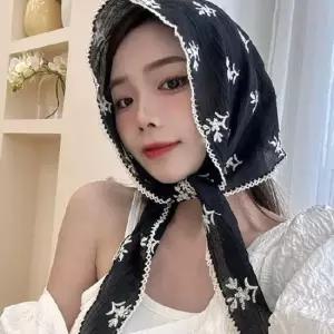 독보적인 자수 스카프 프릴 예쁜스카프 빈티지 넥스카프 겨울목도리 쁘띠스카프 넥스카프