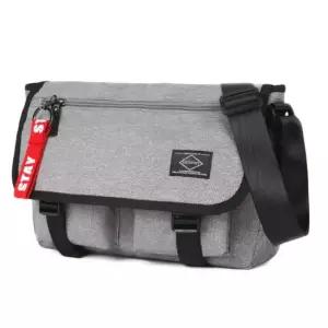 학생 스퀘어백 캔버스 크로스 메신저백 가방 그레이 슬링백가방 학생크로스백