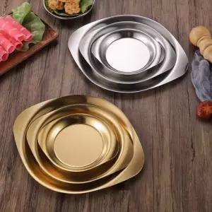 스텐 플레이트 접시 브런치 쟁반 케이크