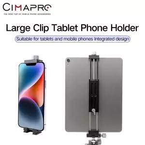 Cimapro CP-12S 범용 알루미늄 태블릿 삼각대 마운트 크기 135MM-335MM iPad 채우기 빛용 1/4 나사 콜드 슈