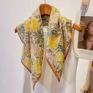 사각 패턴 스카프 프릴 예쁜스카프 무지레이스스카프 쁘띠스카프 봄여름스카프 넥스카프