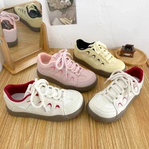 여성신발 봄가을 라텍스 깔창 두꺼운 바닥창 스트랩 통굽 운동화 심쿵해외구매