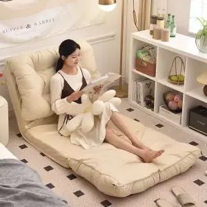 자취방쇼파 1인 좌식 베드 허리편한 베이지 소파 침대 거실 쇼파