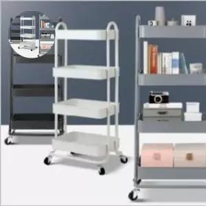 디트 4단 주방트롤리 무빙웨건 미용카트 병원트레이