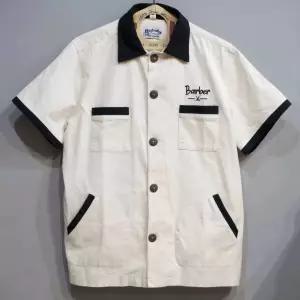 바버샵 유니폼 반팔 원장님 미용실 이발소 헤어 남성